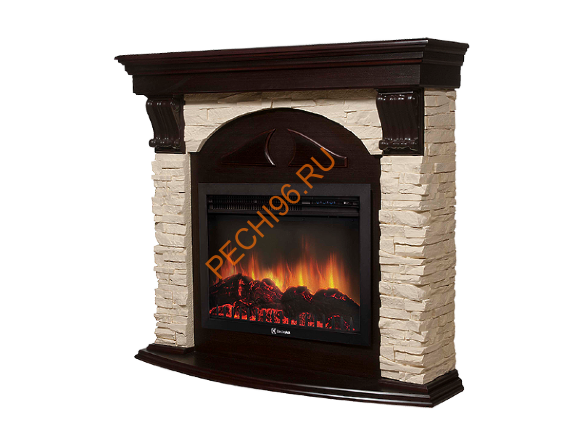 Электрокамин Electrolux EFP/P-3020LS с порталом Firelight Torre 30U угловой, слоновая кость, темный дуб