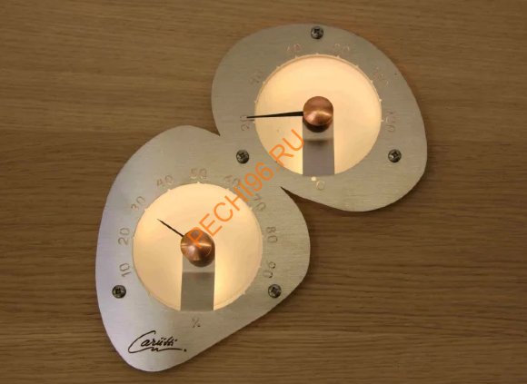 Cветильник Cariitti Термометр-гигрометр нержавеющая сталь Cветильник Cariitti Термометр-гигрометр нержавеющая сталь