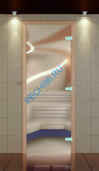 Дверь стеклянная ALDO NEW «сатин» 690*1890 мм коробка бук