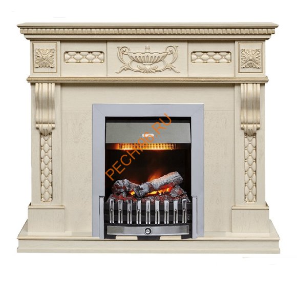 Электрокамин Dimplex Corsica с очагом Danville Chrome FB2 слоновая кость Электрокамин Dimplex Corsica с очагом Danville Chrome FB2 слоновая кость