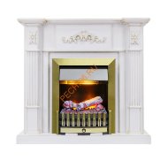Электрокамин Dimplex Martin с очагом Danville Antique Brass FB2 белый дуб