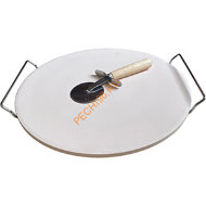 Камень VOLCANO для пиццы с ручками и ножом