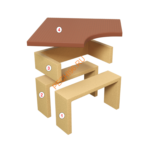 Стол Барбекю центр угловой песочный Стол Барбекю центр угловой песочный