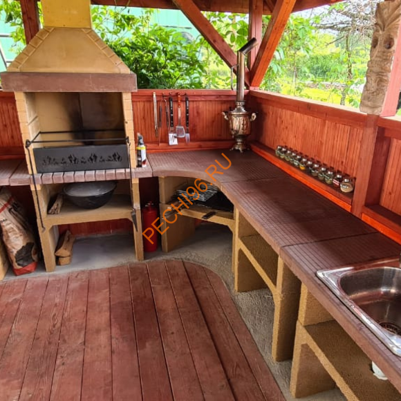 Стол Барбекю центр угловой песочный Стол Барбекю центр угловой песочный