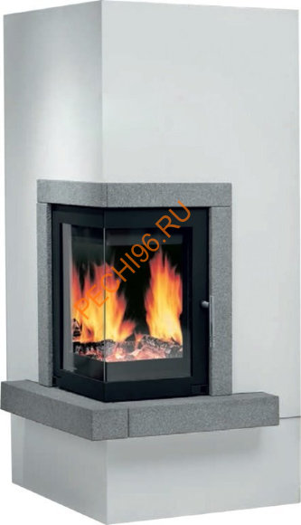 Печь-камин ABX Wells угловой, с облицовкой