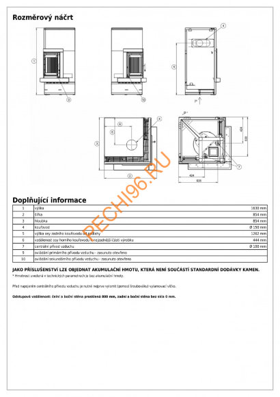 Печь-камин ABX Wells угловой, с облицовкой