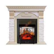 Электрокамин Royal Flame Dublin Слоновая кость с патиной с очагом Majestic FX M Электрокамин Royal Flame Dublin Слоновая кость с патиной с очагом Majestic FX M