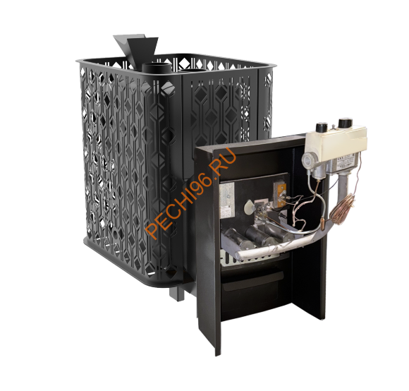 Чугунная банная печь BLACK STOVE Verona 18, ЗК, газовая Чугунная банная печь BLACK STOVE Verona 18, ЗК, газовая