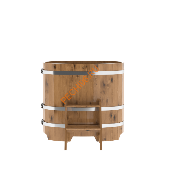 Купель для бани BentWood овальная из дуба Рустик, 0,59х1,06 м