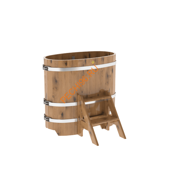 Купель для бани BentWood овальная из дуба Рустик, 0,59х1,06 м