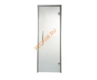 Дверь стеклянная Grandis GS 9х19-М1-S-Si коробка алюминий Silver, ручка Абаш