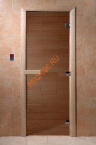 Дверь стеклянная DoorWood бронза, 1800х700 мм