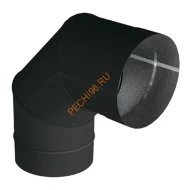 Отвод ВУЛКАН VBR 90° D150 мм, нерж 0.8, черный