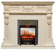 Электрокамин Royal Flame Corsica слоновая кость с патиной с очагом Fobos FX M