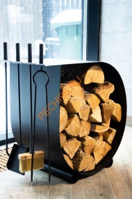 Дровница Fire&Wood Alpha, с каминными принадлежностями