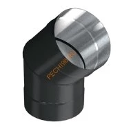 Отвод ВУЛКАН VBR 45° D130 мм, нерж 0.8, черный