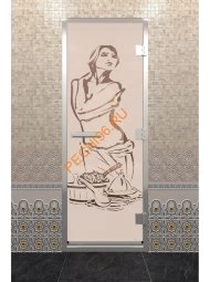 Дверь стеклянная DoorWood Хамам «Искушение» бронза матовая, 2000х800 мм