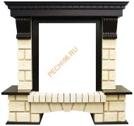 Портал Royal Flame Pierre Luxe шампань под классический очаг