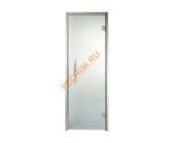 Дверь стеклянная Grandis GS 9х19-М-H-Si коробка алюминий Silver
