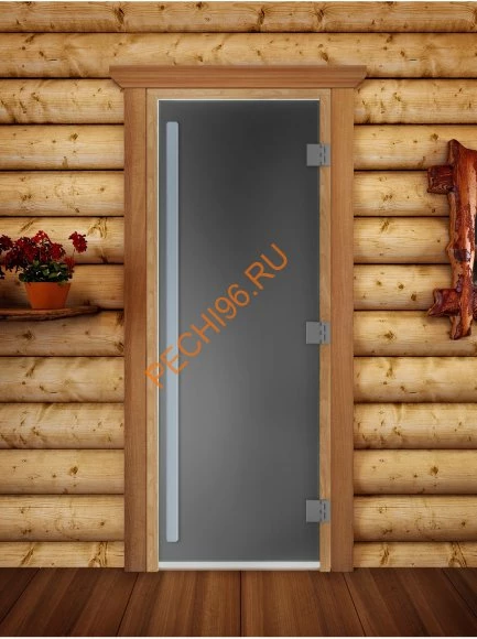 Дверь стеклянная DoorWood «Престиж», 700х1900мм, графит матовый