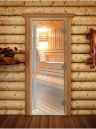 Дверь стеклянная DoorWood «Престиж», 800х2000мм, прозрачная