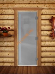 Дверь стеклянная DoorWood «Престиж», 700х1900мм, сатин