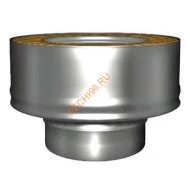 Переходник моно-термо ВУЛКАН Z50R, нержавейка AISI 321/оцинковка, d 120/220 мм