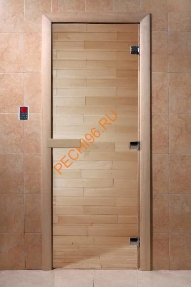 Дверь стеклянная DoorWood прозрачная, 1700х700 мм