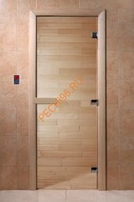 Дверь стеклянная DoorWood прозрачная, 1900х800 мм