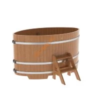 Купель для бани BentWood овальная из дуба Премиум, 1,12х1,83 м