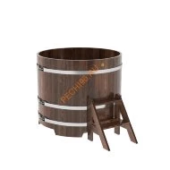 Купель для бани BentWood круглая из морёной лиственницы Премиум, D 1,17м