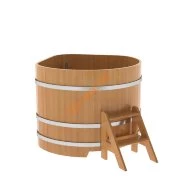 Купель для бани BentWood угловая из лиственницы Премиум, 1,19х1,19 м