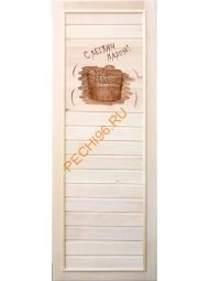 Дверь DoorWood глухая «С легким паром» 1850х750 мм
