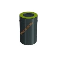 Труба ВУЛКАН VBR D150/250 мм, L250 мм, нерж 0.5, черная