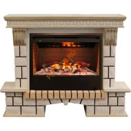 Электрокамин RealFlame Stone new 26/HL WTG с очагом 3D Helios 26