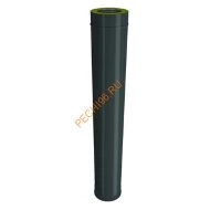 Труба ВУЛКАН VBR D115/215 мм, L1000 мм, нерж 0.5, черная