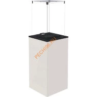 Камин уличный газовый Kratki PATIO MINI/M/G31/37MBAR/B, белое стекло