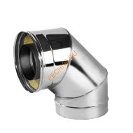 Сэндвич-отвод ВУЛКАН Z50R, 90 гр, нержавейка AISI 321/оцинковка, d 200/300 мм