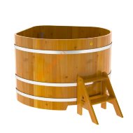 Купель для бани BentWood угловая из лиственницы Рустик, 1,37х1,37 м