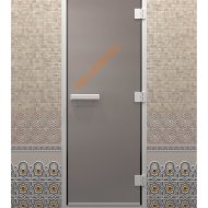 Дверь стеклянная DoorWood Хамам сатин, 1900х700 мм