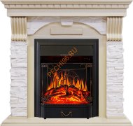 Электрокамин Royal Flame Dublin Слоновая кость с патиной с очагом Majestic FX Электрокамин Royal Flame Dublin Слоновая кость с патиной с очагом Majestic FX