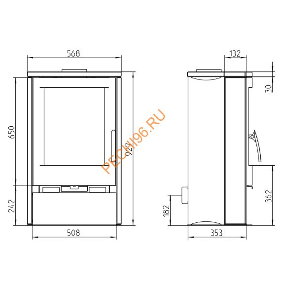 Печь-камин Thorma ALVESTA  II черная