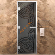 Дверь в хамам стеклянная Арта Элит Арт Заир, коробка алюминий