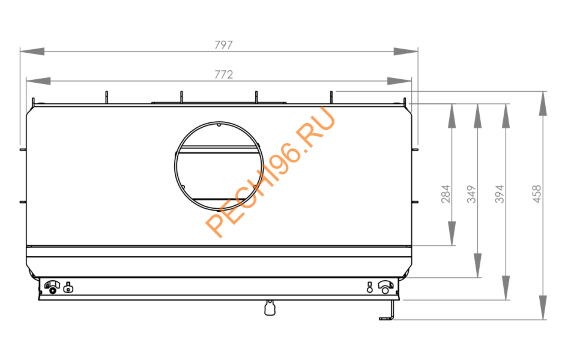 Каминная топка Hitze STMA68X43S