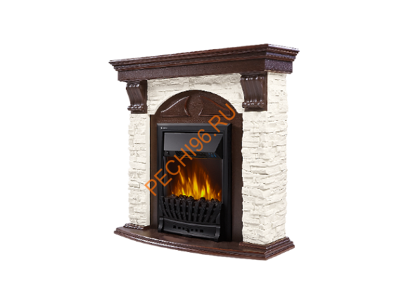 Электрокамин Electrolux Classic EFP/P-1020LS с порталом Firelight Torre Classic, камень белый, темный дуб Электрокамин Electrolux Classic EFP/P-1020LS с порталом Firelight Torre Classic, камень белый, темный дуб