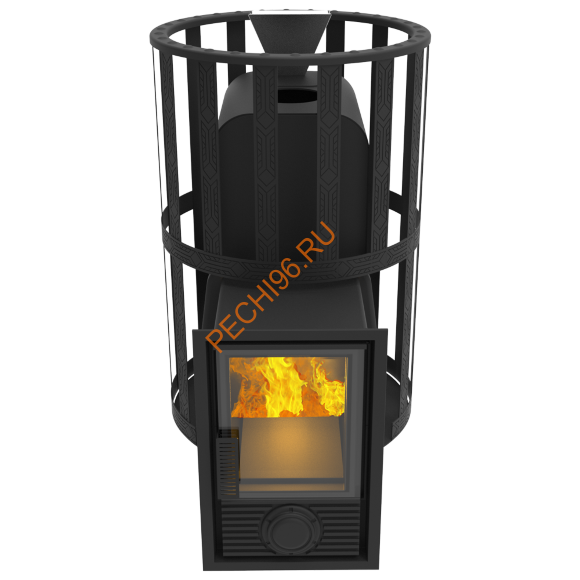 Печь-камин банная Берёзка Воевода 15 Д-2 ЗК, сетка