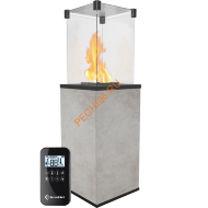 Камин уличный газовый Kratki PATIO/G31/37MBAR/Q/O/G, с пультом ДУ