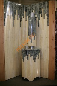 Фасад для банной печи Ферингер Змеевик+Окаменевшее дерево, м2 Фасад для банной печи Ферингер Змеевик+Окаменевшее дерево, м2