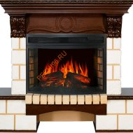 Электрокамин Royal Flame Pierre Luxe угловой темный дуб/шампань с очагом Dioramic 25 LED FX