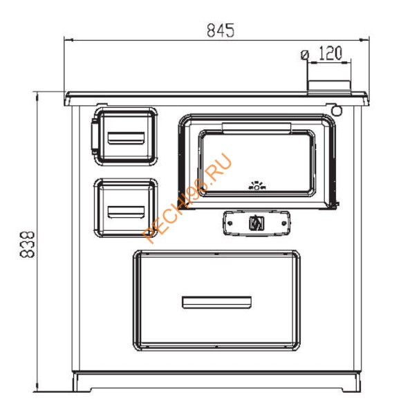 Чугунная печь-плита PLAMEN SLAVONAC белая Чугунная печь-плита PLAMEN SLAVONAC белая